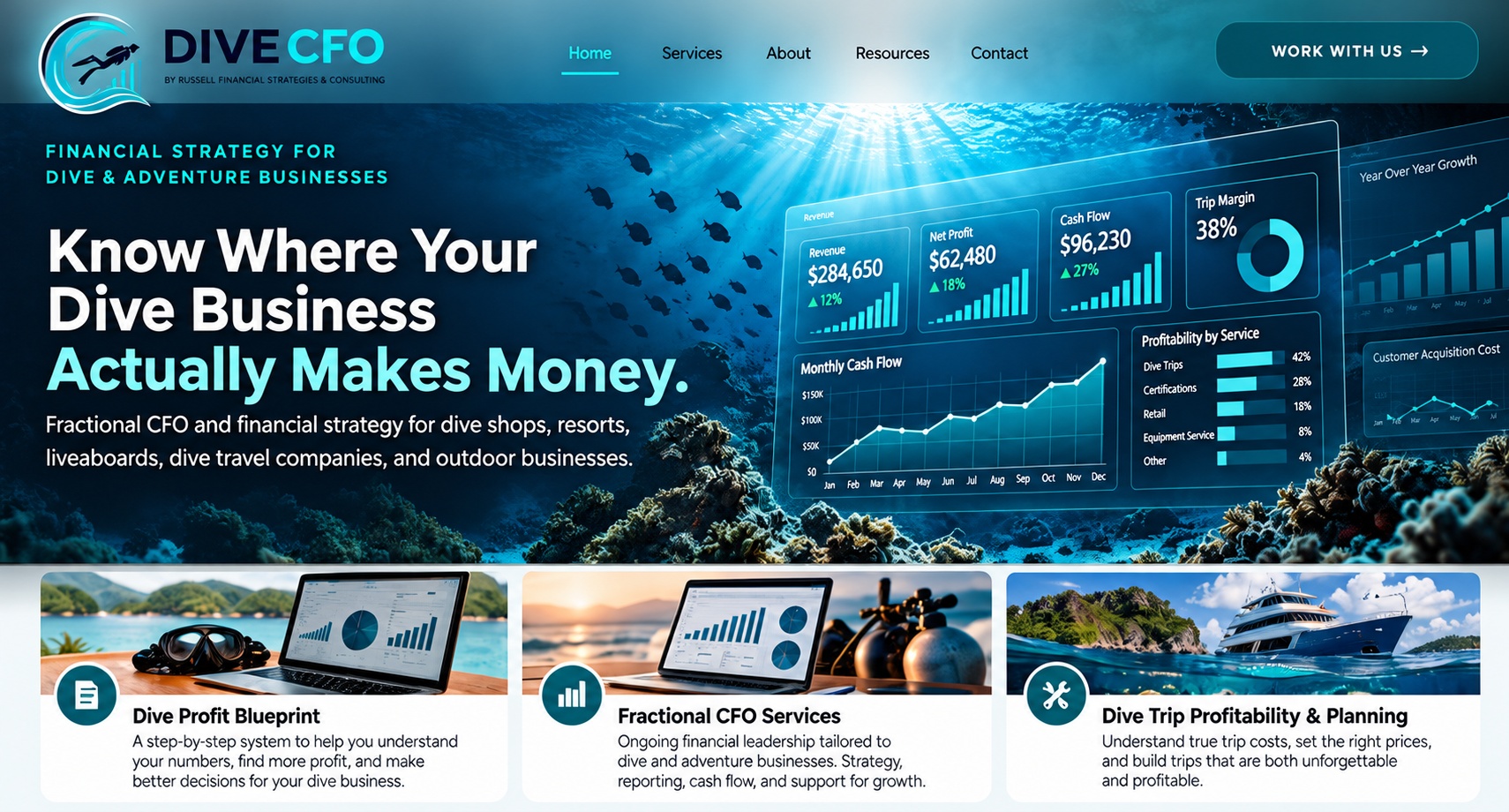 Dive CFO — financial strategy for dive and adventure businesses